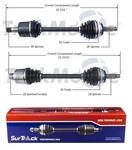 Surtrack Pair Set Of Front Cv Axle Shafts For Acura Vigor 1992-1994. Fixed Price $156.95.