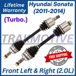 New Oe Front Cv Axles For 2011-2014 Hyundai Sonata 2.0L Turbo, Lifetime Warran... Fixed Price $289.99.