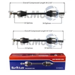 Surtrack Pair Set Of 2 Rear Cv Axle Shafts Ford Expedition Lincoln Navigator. Fixed Price $257.95.