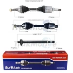 Surtrack Set 2 Front Cv Axle & Intermediate Shafts Kit For Pontiac Torrent 3.6L. Fixed Price $263.95.