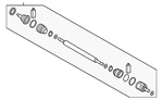 Genuine Kia Axle Assembly 49500-D4200SJ. Fixed Price $525.87.