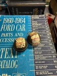 1960 Nos Ford Hub Grease Caps Pair C0DD-1131-A Falcon. Fixed Price $25.00.