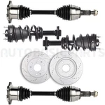 For 2007-2014 Chevy Tahoe 6 Pcs Front Brake Rotors + Struts & Cv Joint Axle. Fixed Price $451.98.