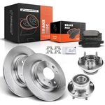 A-premium Rear Disc Brake Rotors Pads &wheel Hub Bearing Ford Fusion 06-13. Fixed Price $149.99.
