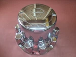 Oem Mack Rear Center Hub Cap Axle Cover 10 Lug Matte Chrome Snap-on 11" Cfoc. Fixed Price $74.99.