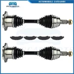 Front Brake Ceramic Pads + Cv Axle For Chevrolet Silverado 1500 4.8L 2005-2006. Fixed Price $156.23.
