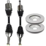 Front Cv Axle + Brake Discs Rotors For Chevrolet Impala Base 3.4L 00-05. Fixed Price $209.89.
