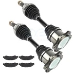 Brake Ceramic Pads+cv Axles For 05-06 Gmc Sierra 1500 Chevy Silverado Lh+rh. Fixed Price $175.99.